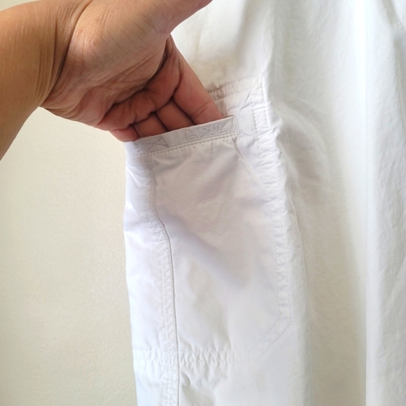 Lauren Ralph Lauren Wide Leg Cargo Capri Pants in White - Picture 8 of 16